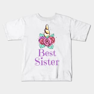 Best Sister Unicorn Family Siblings Kids T-Shirt